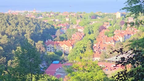 panoramic view of city sopot, poland