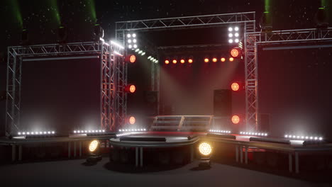 a concert stage with lighting