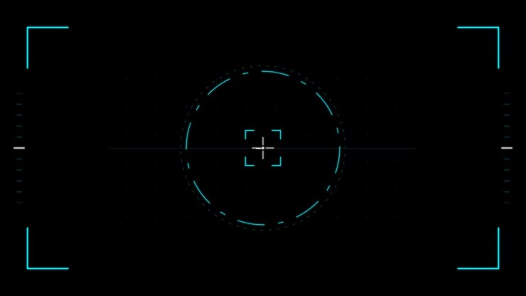 Digital HUD Interface With Targeting Reticle