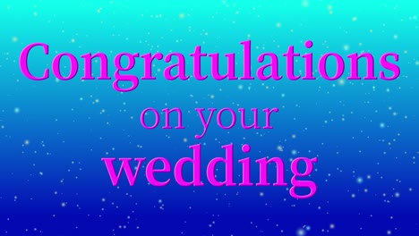 congratulations on your wedding message text animation motion graphics