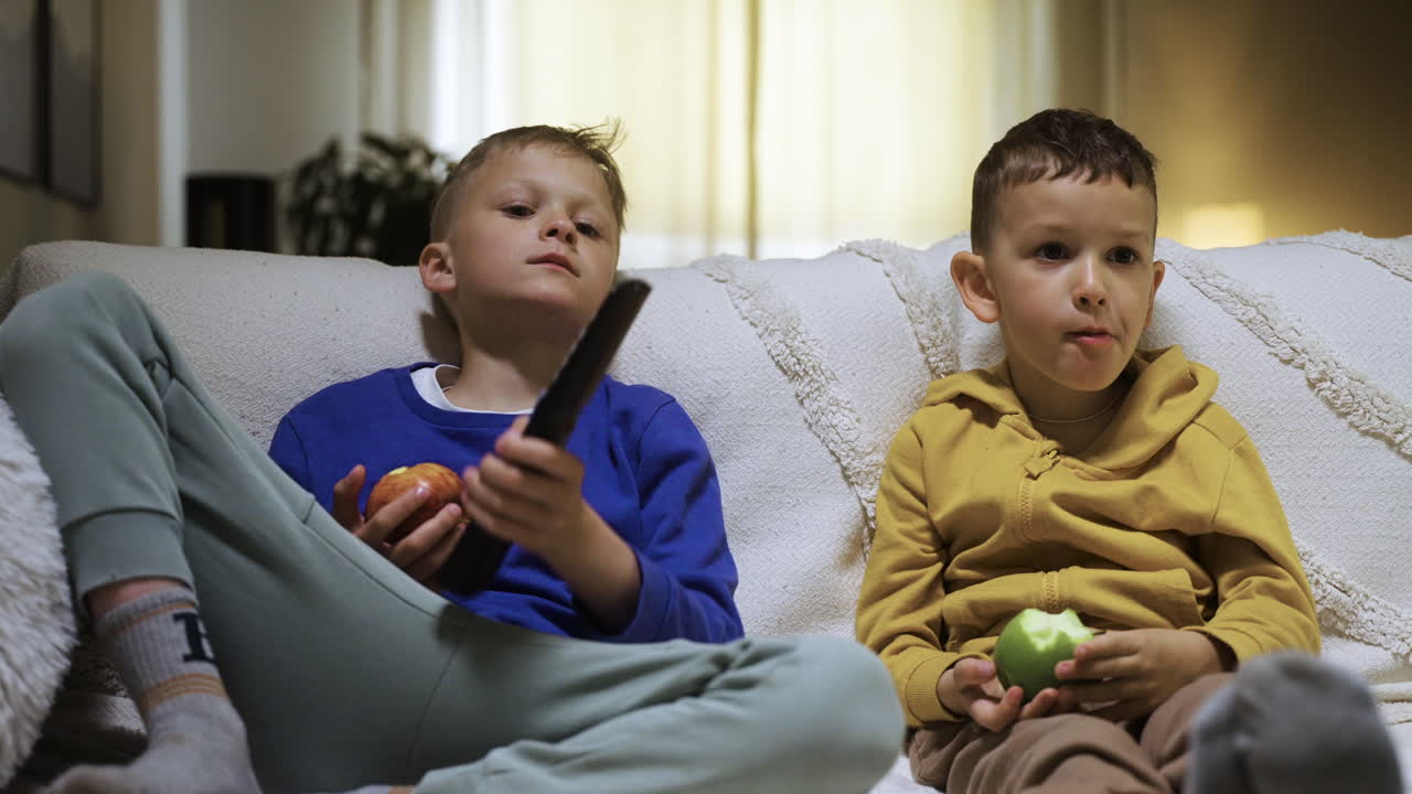 Kids watching movie