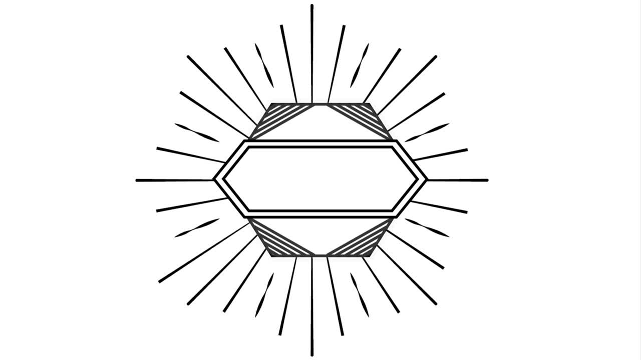 선으로 된 봉인 아이콘 디자인