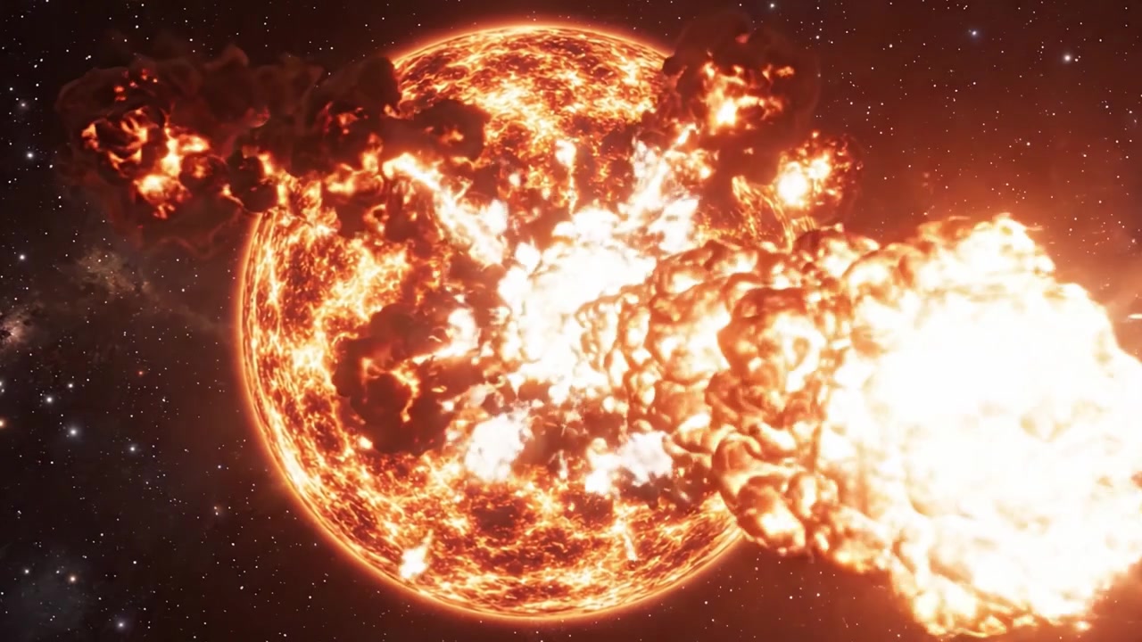 Ein stellares Phänomen: Der feurige Tanz von Sonneneruptionen und entfesselter kosmischer Energie in einem brillanten Schauspiel stellarer Aktivität
