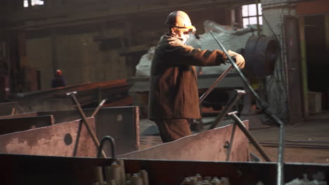 metal worker in a foundry