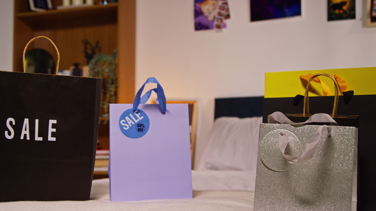 침대 에 판매 쇼핑 가방