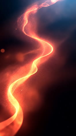 abstract glowing line swirls against a dark background at night