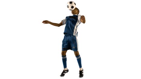 Football-player-chesting-the-ball-