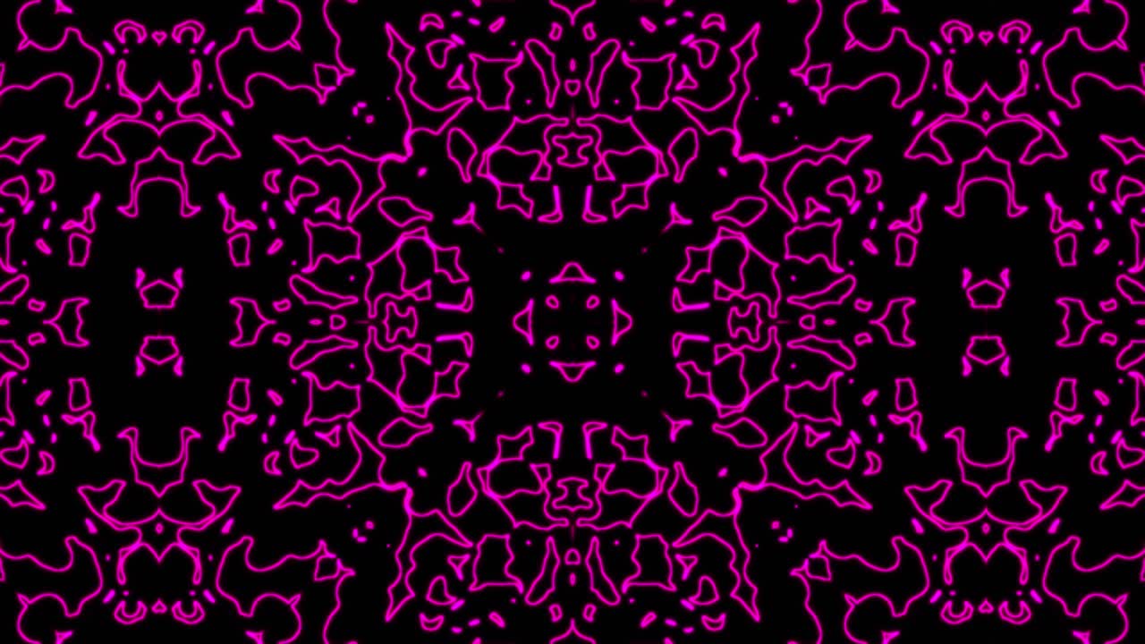 Abstract pink geometric seamless pattern background. Abstract Stripes Kaleidoscope Loop. Fast Psychedelic Colorful Kaleidoscope VJ background. Disco Abstract Motion Background. Kaleidoscope effect