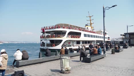 istanbul ferry at the port