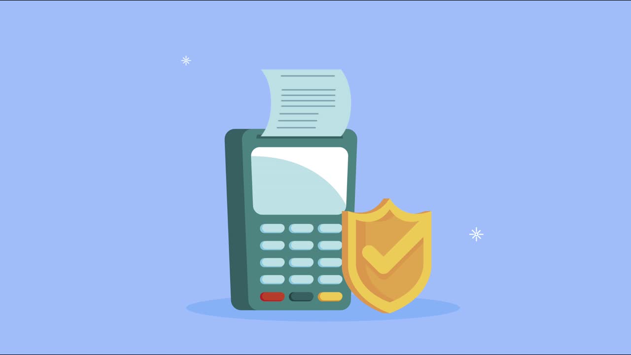 ecommerce animation with voucher and shield