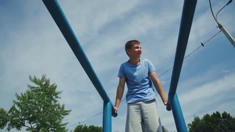 a teenager does sports on the playground 11