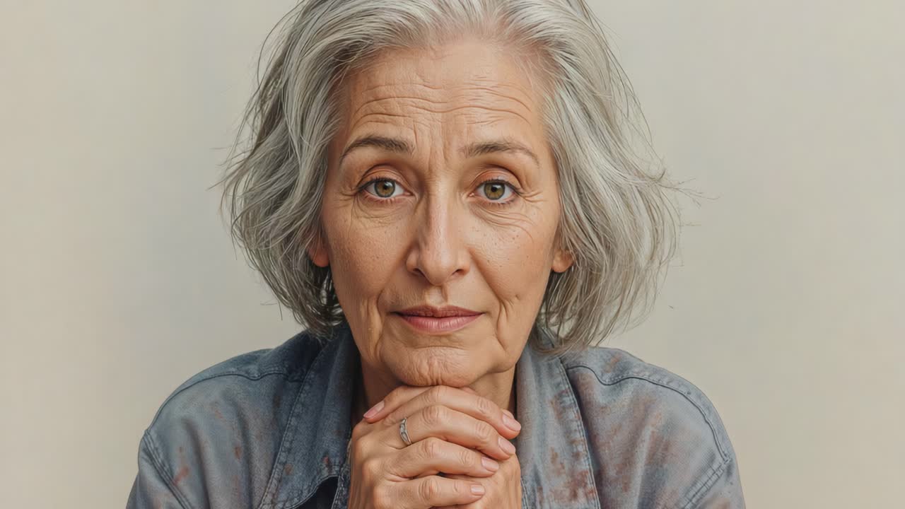 Portrait of an Elegant Elderly Woman