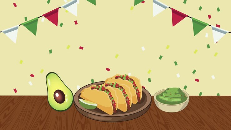 mexican celebration with tacos and guacamole