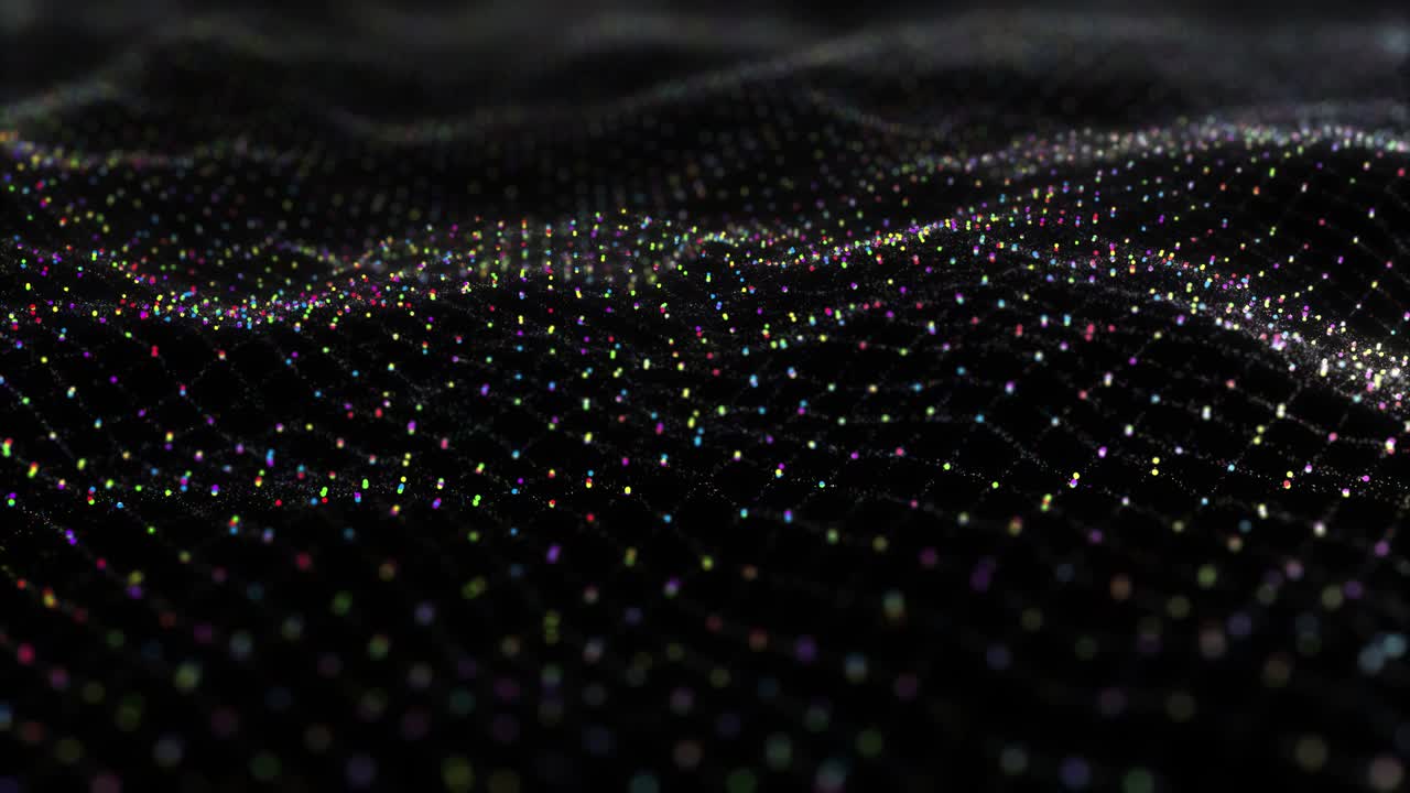 Abstract digital particle wave abstract background.