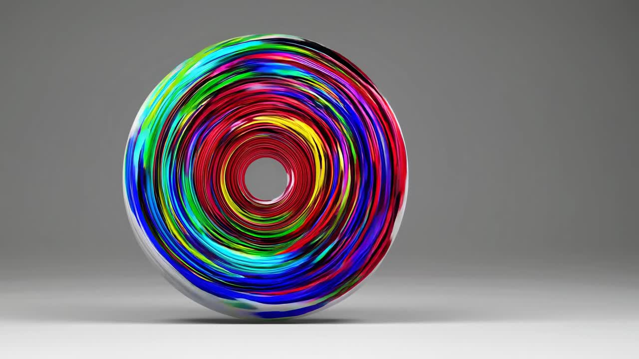 다채로운 추상 3d 서클