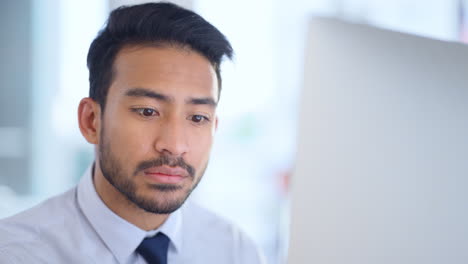 serious, focused and thinking man reading