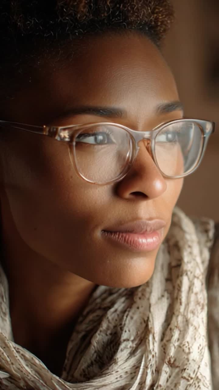 A Thoughtful Portrait: Capturing the Essence of Inner Reflection with a Close-Up of a Woman's Expression and Subtle Elegance in Natural Light