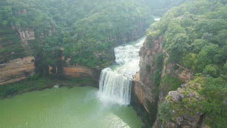 waterfall rajdari devdari and latif shah dam aerial view