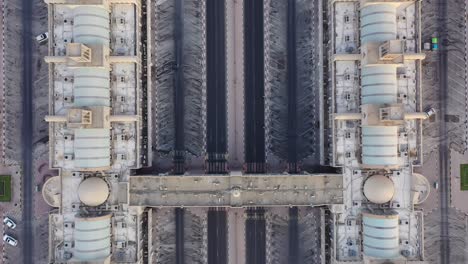 Top-view-of-Sharjah's-Central-Souq-also-known-as-the-gold-souq-and-its-empty-parking-lots-during-the-morning-hours-in-the-United-Arab-Emirates