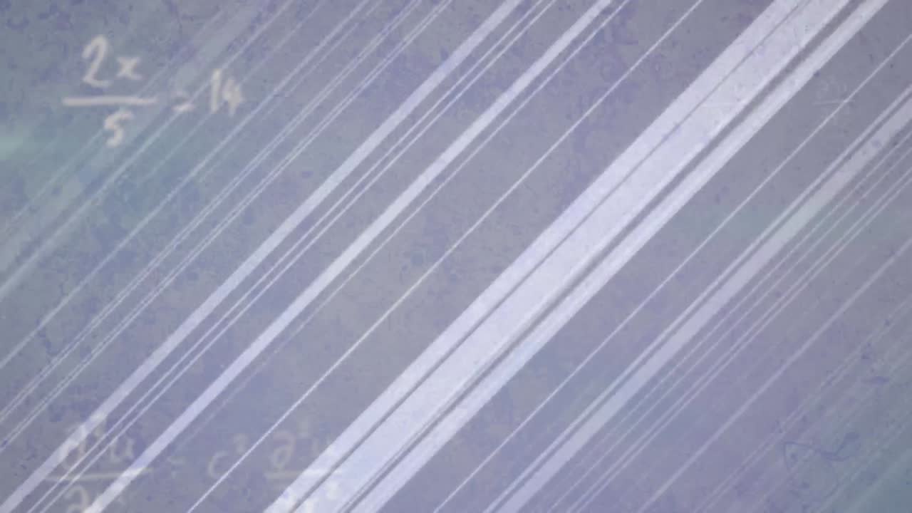 animación de ecuaciones matemáticas sobre rastros de luz