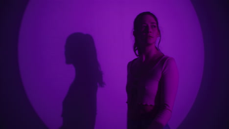 woman in purple light