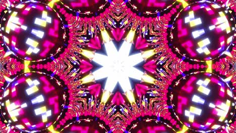 el caleidoscopio de neón púrpura del bucle vj. animación sin costuras.