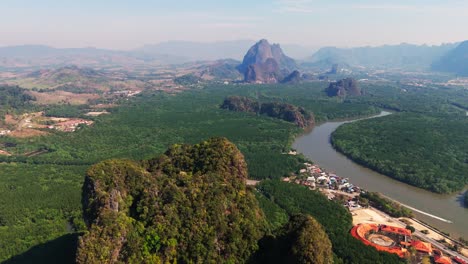 aerial ao phang nga national park, southern thailand near krabi and phuket