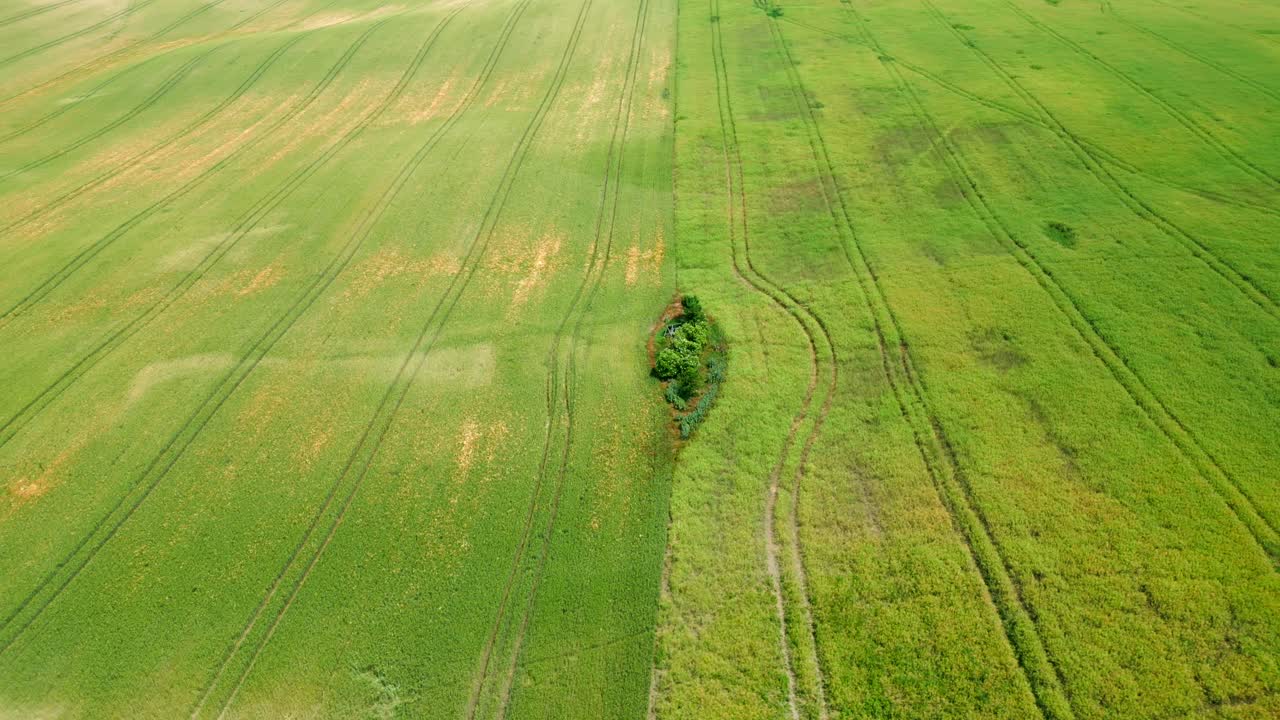 체코 공화국 의 모라비아 들 주위 를 돌고 있는 무인 항공기, 공중 촬영