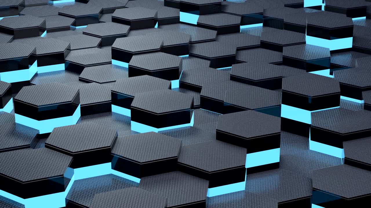 3d moving texture of honeycombs, animation