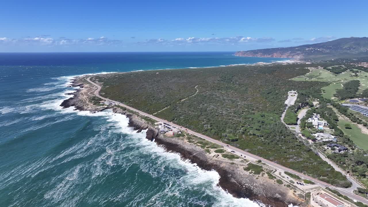 Cascais Skyline At Cascais In District Of Lisbon Portugal. Beach Skyline. Nature Landscape. Summer Travel. Cascais Skyline At Cascais In District Of Lisbon Portugal. Tropical Scenery.
