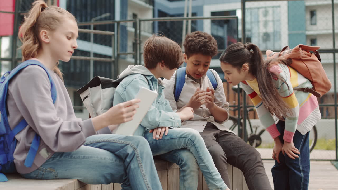 School Kids Spending Time Outdoors