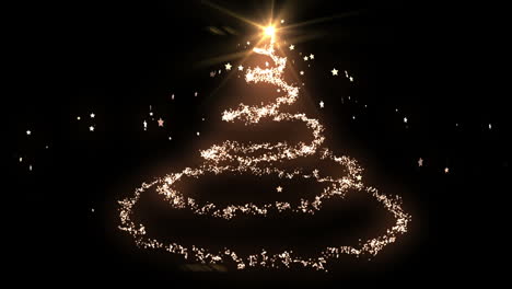 white light forming christmas tree design