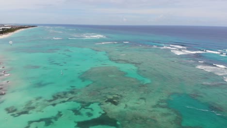 Drone-Shots-over-the-dominicana-Beach-on-a-sunny-day