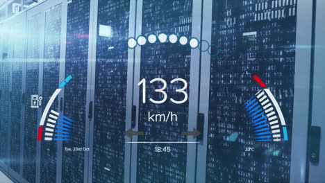 Animation-of-car-panel-over-server-room