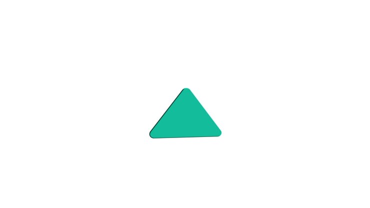 Pulsante di animazione "scorri verso l'alto" 3D. Icone di applicazioni e social network, scorri verso l'alto per la pubblicità. Frecce di scorrimento per social media. Animazione video 4K con canale alfa