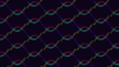 patrón de zigzag colorido en fondo negro