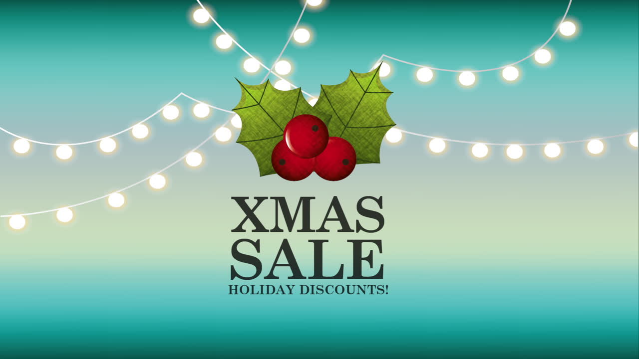 animación de venta de felices navidades con cerezas