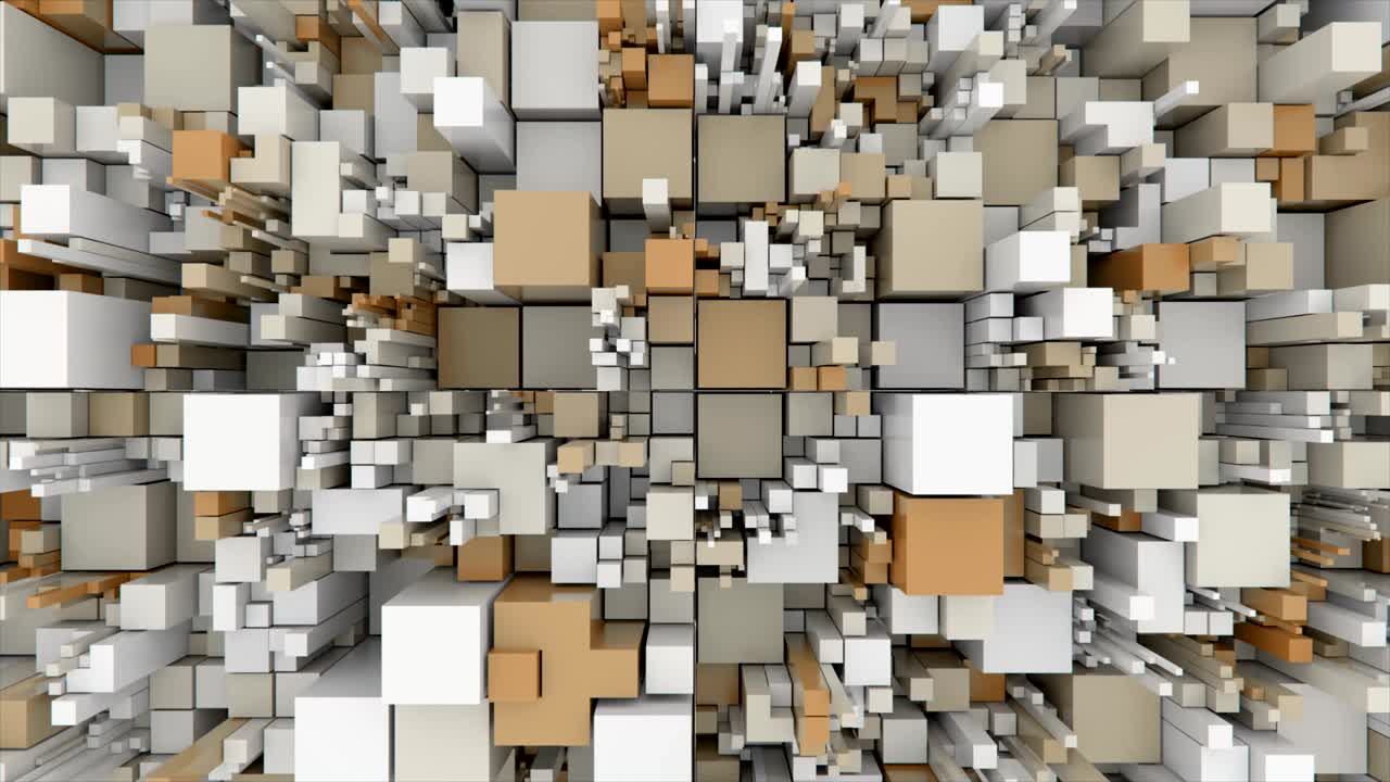 la superficie del cubo cambia de color en 4k.