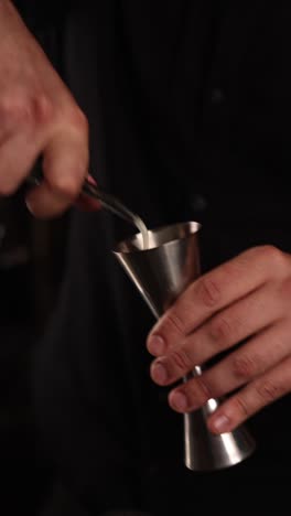 bartender preparing a cocktail