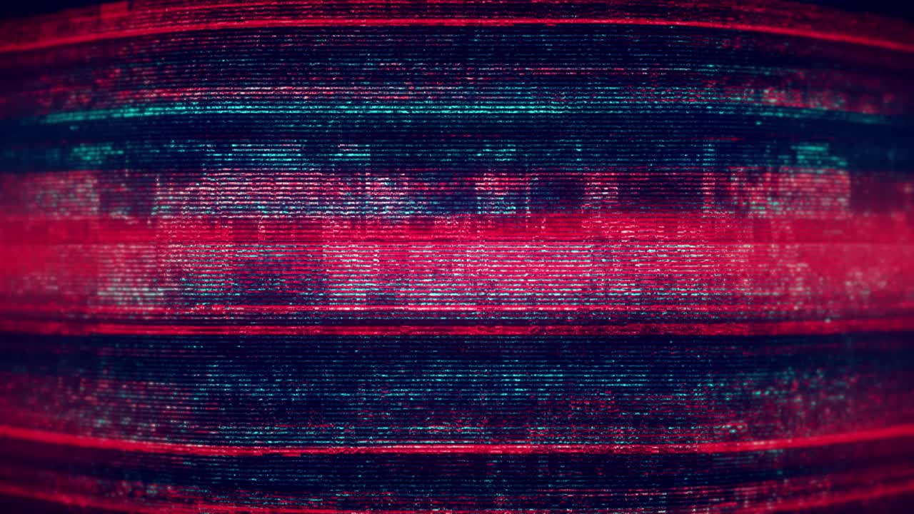 Abstract Red and Blue Digital Glitch Static Noise Background