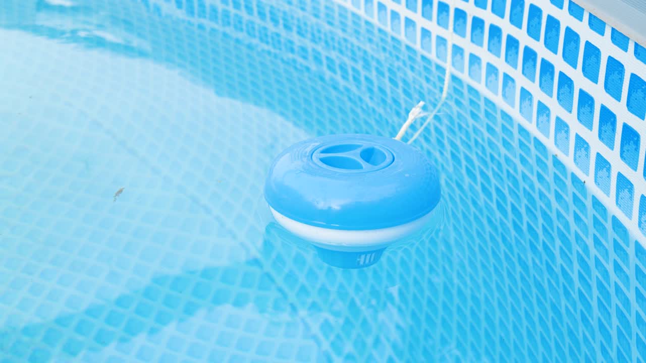 Disinfection and chlorination of water in the pool. Purification from pollution pool chlor dispenser