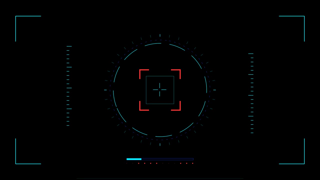 Digital HUD Interface with Scanning Target Reticle