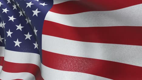 high detail slow usa american flag seamless loop stock video