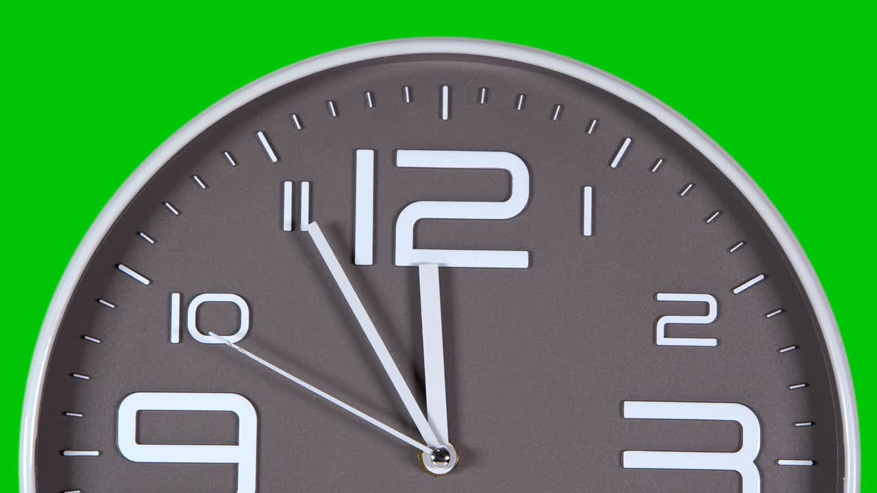 Wall clock on a green background