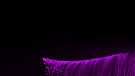 animation of rolling explosion of purple light trails on black background