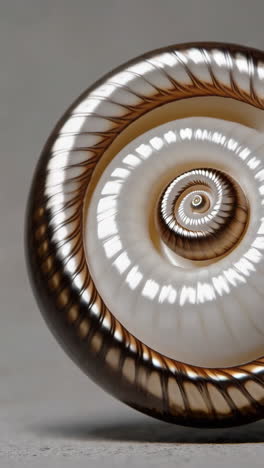 close-up of a spiral seashell