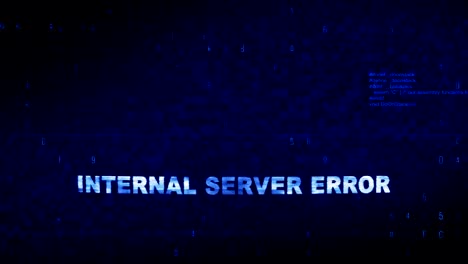error interno del servidor texto ruido digital contracción glitch distorsión efecto error animación de bucle.