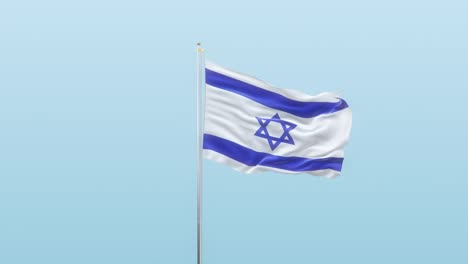 israel flag with alpha and background with different angle of movement