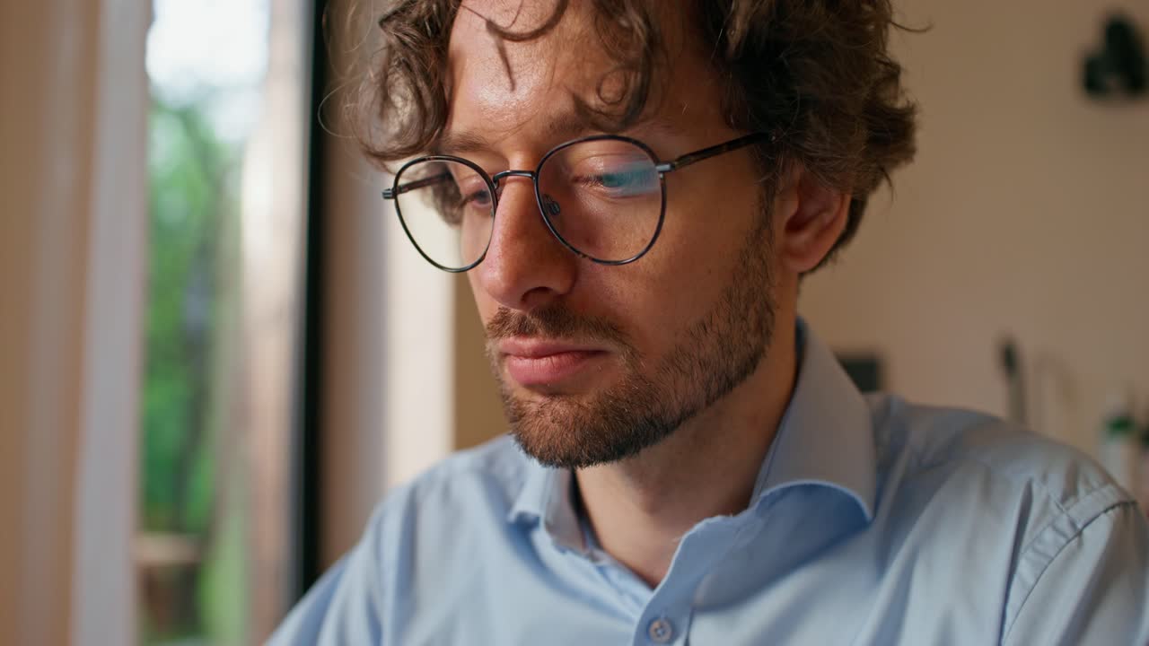 Man working on laptop