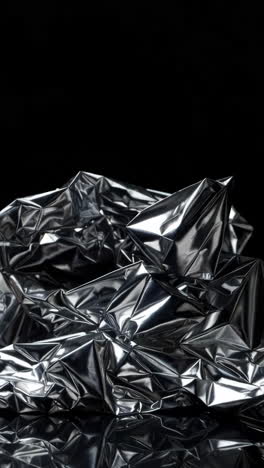 crumpled shiny metal foil